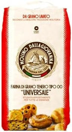 Molino Dallagiovanna All Use Universale Cold Water washed Italian Baking Flour 5kg bakers bag 11 lbs Non GMO, No bleaching, No potassium bromate, No Glyphosate