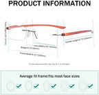 Eyekepper Reader Small Lens Rimless Reading Glasses Men Women