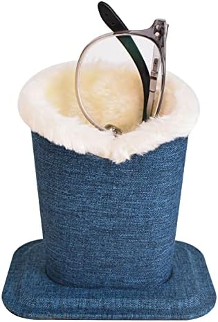 Pack of 2 Soft Plush Lined Eyeglasses Holder Stand Protective Glasses Holder Stand