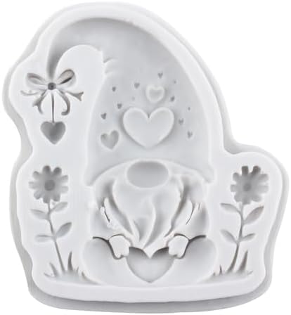 Lingzhi Christmas Gnome Fondant Molds Santa Claus Silicone Mold Dwarf Chocolate Mold for Cupcake Topper Cake Decoration Candy Sugar Craft Gum Paste Polymer Clay Set Of 2