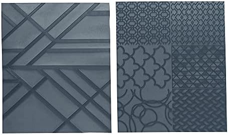 Sculpey Tools Geometric Texture Sheet Set, Reusable 2 Piece Set, Great for All Types of DIY Crafts, Polymer Clay, Jewelry Making and Mixed Media, Great for All Skill Levels