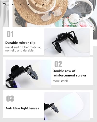 Copkim 6 Pairs Clip on Reading Glasses Flip up Magnifying Clip on Lens Blue Light Blocking Non Prescription Reading Glasses