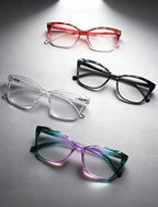 MODFANS +2.0 Reading Glasses for Women,4 Pack Stylish Readers with Comfortable Spring Hinge, Blue Light Blocking Reading Glasses Anti UV/Eyestrain Eyeglasses