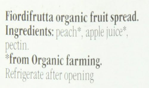Rigoni Di Asiago Fiordifrutta Organic Fruit Spread, Peach, 8.82 Ounce