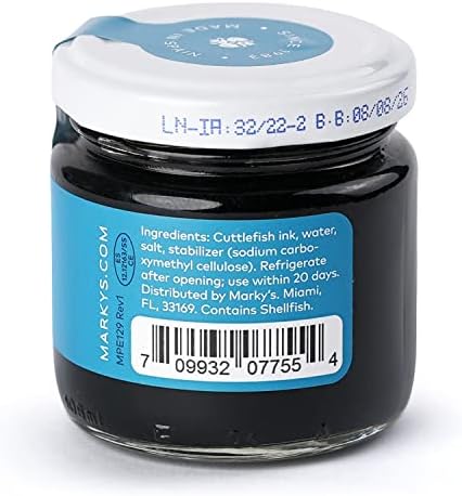 Marky's Cuttlefish Squid Ink Imported from Spain - 3.2 OZ / 90 G - Food Coloring Tinta Calamari Squid Ink Pasta