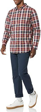 Amazon Essentials Men's Long-Sleeve Regular-Fit Stretch Poplin Shirt