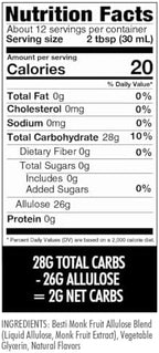 Wholesome Yum Zero Sugar Maple Syrup (Keto Maple Syrup) With Monk Fruit & Allulose - Natural Sugar Free Pancake Syrup - No Artificial Colors Or Flavors, Non GMO, Low Carb, Gluten-Free, Vegan (Plastic bottle - 12 fl oz)