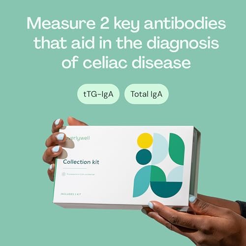 Everlywell At-Home Celiac Disease Screening Test for Women and Men, Digestive Health Lab Tests with Accurate Results from CLIA-Certified Labs Within Days, for Ages 18 Plus