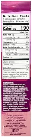 Nairn's Gluten-Free Blueberry and Raspberry Breakfast Biscuits - Healthy, Tasty, High Fiber, Non-GMO, No Artificial Colors, Flavors, or Preservatives, Safe for Celiacs, 5.64oz (Pack of 3)