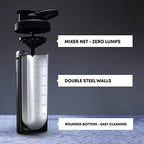 Smartshake Insulated Stainless Steel Blender Shaker Cup for Protein Mixes, Shakes and Pre Workout – 750ml 25oz Double-Walled Vacuum Insulated Water Bottle for Cold Drinks – BPA-Free (Black)