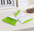 Mini Broom and Dustpan Set-Mini Whisk Set for Desk, Housekeeping, Office, Kitchen, Pet Nest, etc.,Daily Cleaning Necessity Plastic Mini Dustpan Set (Gray)