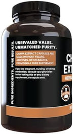 PURE ORIGINAL INGREDIENTS Chaga Mushroom Extract (365 Capsules) No Magnesium Or Rice Fillers, Always Pure, Lab Verified