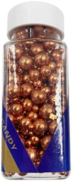 Sprinkles Pearl Sugar Candy 100g/ 3.52oz Mix Size Baking Edible Cake Decorations Cupcake Toppers Cookie Decorating Ice Cream Celebrations Shaker Jar Wedding Shower Party Chirstmas (Rose gold)
