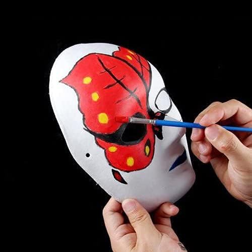 Meioro DIY White Paper Mask Pulp Blank Hand Painted Mask Personality Creative Free Design for Artistic Projects, Theater, Halloween, Masquerade Parties, Classroom Art - 10pcs (Fox)