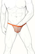 Evankin Men's Fishnet Underwear Mesh Sexy G-Strings See Through Thongs Bikini Pouch Underpants Breathable T-back