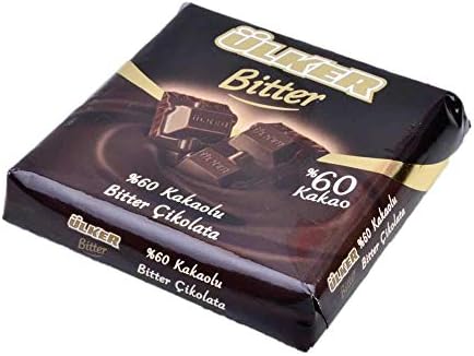 Ulker Bitter (Dark) Chocolate 60% Cocoa - 60g (2.1 oz) x 6 Bar