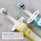 MAM Baby Toothbrush Training Brush 6+ Months – Extra Soft Infant & Toddler Toothbrush with Safety Shield, Small Rounded Head for First Teeth & Gums, Indicator Bristles, Non Slip Handle, BPA Free
