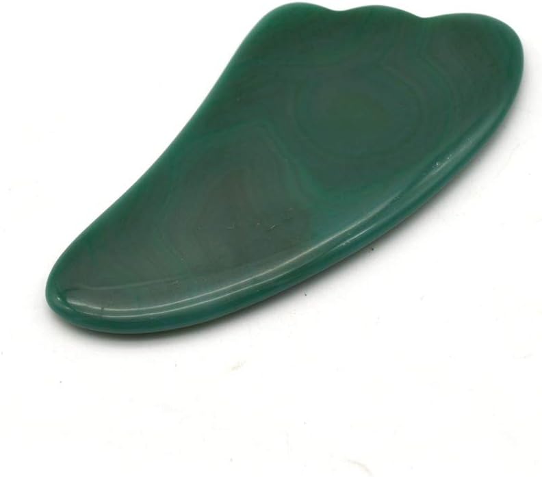 Green Agate Guasha Tool,Jade Guasha Board,Scraping Massage Tool,Hand Made Jade Scraping Board, SPA Acupuncture Therapy Tool
