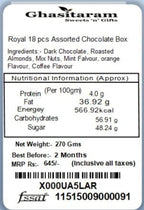 Ghasitaram Gifts Valentines Gift Valentines Day Chocolates for Girlfriend/Boyfriend/Husband and Wife Valentines Special Chocolate Valentines Gifts Chocolates- Royal 18 pcs Assorted Chocolate Box