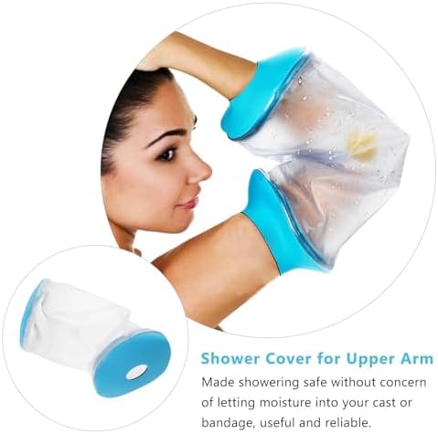 Mobestech Waterproof Shower Cover for Upper Arm and Elbow Reusable Protective Sleeve for Cast and Wound Care Durable Arm Cast Cover for Adults and Kids Safe Showering Aid