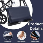BALAPET PU Wheelchair Leg Rest, Foam Wheelchair Leg Rest Pad with Quick-Release Straps, Cushioned Calf Support & Lower Leg Stabilizer Pressure Relief for Elderly Disabled Patient