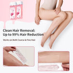 Waxfans Rose Wax Roller Refill for Hair Removal - 100% Natural Quick-Melt Roll On Wax Cartridge for Coarse & Fine Hair, with 2 Rose Waxing Rollers, 50 Waxing Strips & 5 Clean Oil.