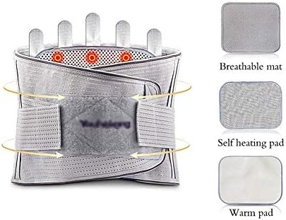 Self-Heating Lumbar Brace with 3 Removable Pads - Breathable Back Support Belt for Lower Back Pain Relief