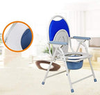 3-in-1 Bariatric Toilet Seat Bedside Commode Folding Bath Toilet Chair with Handles/Backrest Non-Slip Leg Pad Support Tool-Free Assembly