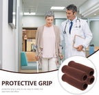 4Pcs Cane Handle Covers Nonslip Sponge Grips for Walking Canes and Crutches Comfortable Elderly Stick Hand Grip Replacement 4.33X1.37X1.37In