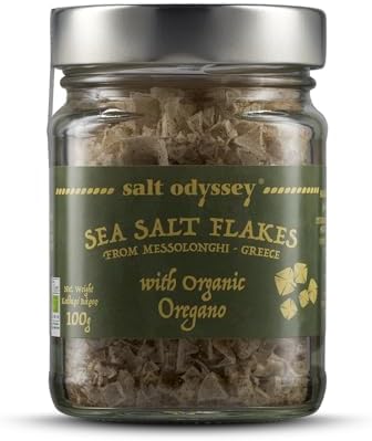 Salt Odyssey Sea Salt Flakes with Organic Oregano, 100g