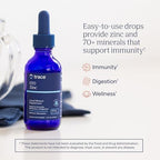 Trace Minerals Ionic Zinc - Ionic Zinc Supplement for Immune Support - Digestion, Growth & Skin Health Support - Chloride & ConcenTrace - Highly-Absorbable Drops - 2 fl oz (48 Servings)