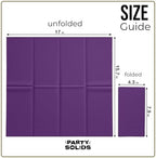 Party Solids Purple Dinner Napkins Disposable 8" x 4" Folded - 40 Pcs 2 Ply Purple Napkins Disposable Paper Guest Towels for Bathrooms, Dinners, Everyday Parties & Party Supplies