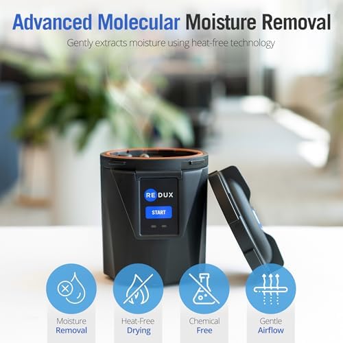 Home Hearing Aid Dryer and Dehumidifier - Hearing Aid Dehumidifier with Self Recharging Desiccant & App Connectivity, Safe for Rechargeable Hearing Aids and AirPods, No Refills, 100% Moisture Removal