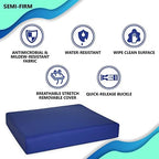 NYOrtho Wheelchair Seat Cushion – Firm, Non-Slip, Water-Resistant Seat Pressure Relief – Ideal for Wheelchairs, Office Chairs, and Car Seats 16" x 16" x 2"