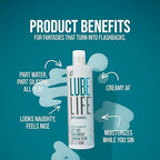 LUBELIFE Jizzy Juice Cum Lube Thick, Creamy Lube for Men, Women & Couples – Realistic Look & Feel, Hybrid Formula, Hypoallergenic Personal Lubricant, 12 Fl Oz
