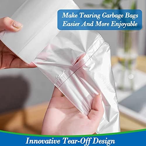 5 Gallon 80pcs (Fit 4.5-5.3 Gal) Small Black Trash Bags Strong Garbage Bags, 18-20 Liter Bathroom Trash Can Bin Liners, Unscented Plastic Bags for Office Home Kitchen, Waste Basket Liner, 5Gal-Black