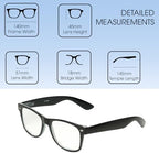 Calabria R7958 Retro Specs Designer Reading Glasses Mens Womens Trendy Classic Vintage Eyeglasses Lightweight Spring Hinged