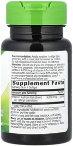Nature's Way Vitamin A, High Potency, Supports Healthy Eye Function*, 3,000 mcg per Serving, 100 Softgels (Packaging May Vary)