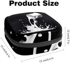 Period Bag,Sanitary Napkin Storage Bag,Black White Milk,Tampon Bag for Purse