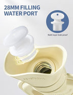 Hot Water Bottle with Cover, 2L Rubber Hot Water Bag with Soft Cover (2 Liter), for Cramps, Compress Pain Relief, Removable Hot Cold Pack (Beige)