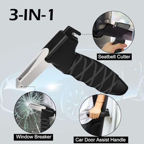 SHIAWASENA Car Handle Assist for Elderly - 3 in 1 Car Door Handle, Adjustable Standing Aid Safety Grab Handle, Handicap Accessories for Daily Living, Automotive Door Assist Handles, 2 Sets