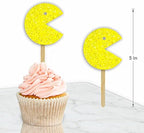 Pacmn Ghost Cupcake Toppers – Party Decorations, Gamer Birthday Supplies, Cake Picks, 80s Video Game Theme, DIY Printable or Precut Option