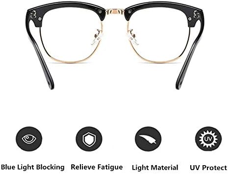 LNTICB® Blue Light Blocking Glasses Computer Reading Glasses Eyeglass Frame Transparent Lens Unisex Anti UV Anti Eye Fatigue