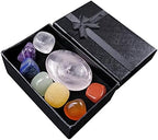 Palm Pocket Stones Tumbled Thumb Scrapping Plate Natural Gemstones Sets for Sleep Relaxation Stress Anxiety Relief-Dark Khaki