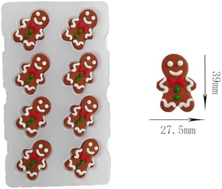 Edible Candy Gingerbread Man Christmas Sprinkles for Cake Decorating Party Cookie DIY Cake Cupcake Topper Icing Frosting Decoration Christmas Supplies