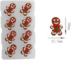 Edible Candy Gingerbread Man Christmas Sprinkles for Cake Decorating Party Cookie DIY Cake Cupcake Topper Icing Frosting Decoration Christmas Supplies