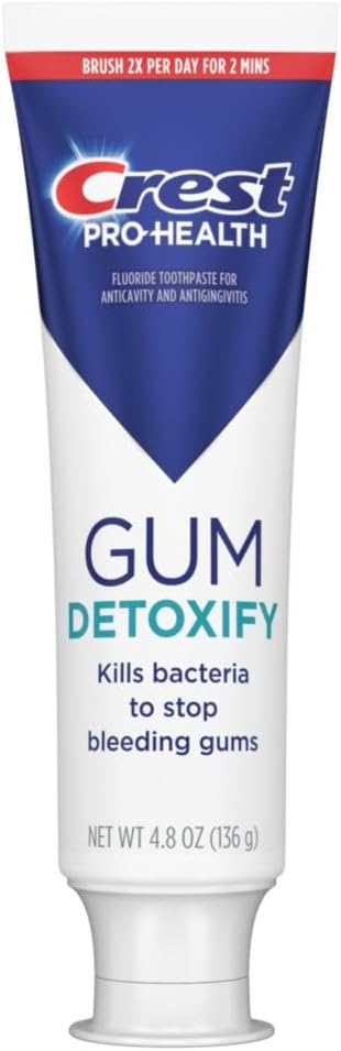 Crest Pro-Health Gum Detoxify Deep Clean Toothpaste 4.8 oz - Anticavity, Antibacterial Flouride Toothpaste, Clinically Proven, Gum and Enamel Protection, Plaque Control