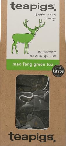Teapigs Mao Feng Green Tea Tea Made With Whole Leaves (1 Pack of 15 Tea Bags) (506)