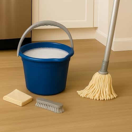 JOEY'Z 10QT (9.5L) Cleaning Bucket with Handle and Spout – Heavy Duty Mop Bucket for Household Use, Utility Pail for Water, Storage, or Car Wash - Plastic Buckets, Plastic Buckets with Handles - Blue