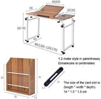 Overbed Table with Wheels, Mobility Table Over Bed, Over Bed Desk Rolling Laptop Desk, Adjustable Desktop Angle and Height, Overbed Trolley Storage Desk,1.2M